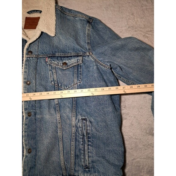 Men's Levis Sherpa Lined Vintage Style Denim Jacket Size 2XL Excellent Condition - Picture 7 of 9